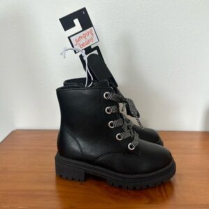 Jumping Beans Black Lace Up Boots